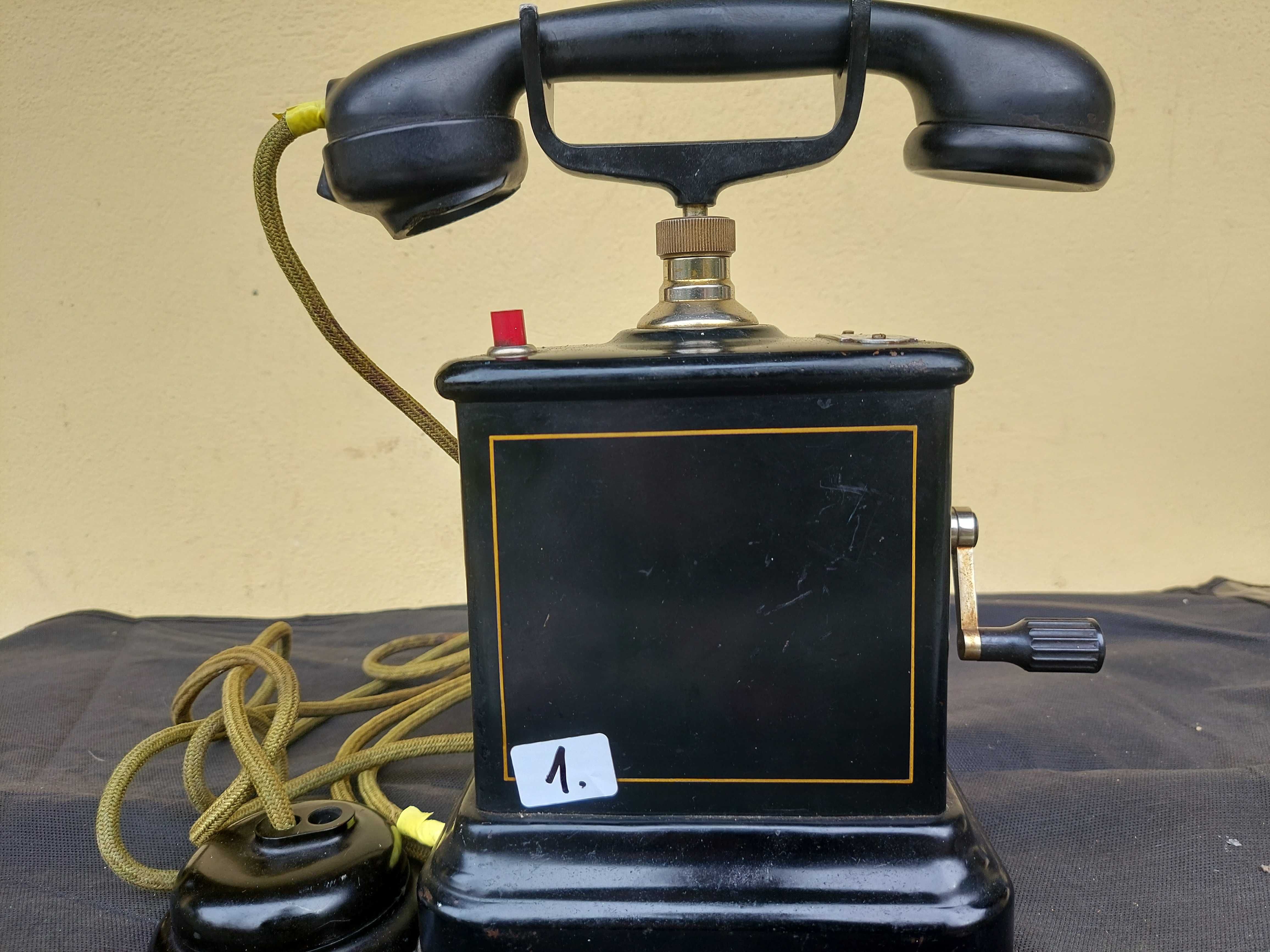 Stary telefon induktorowy duński nr 1