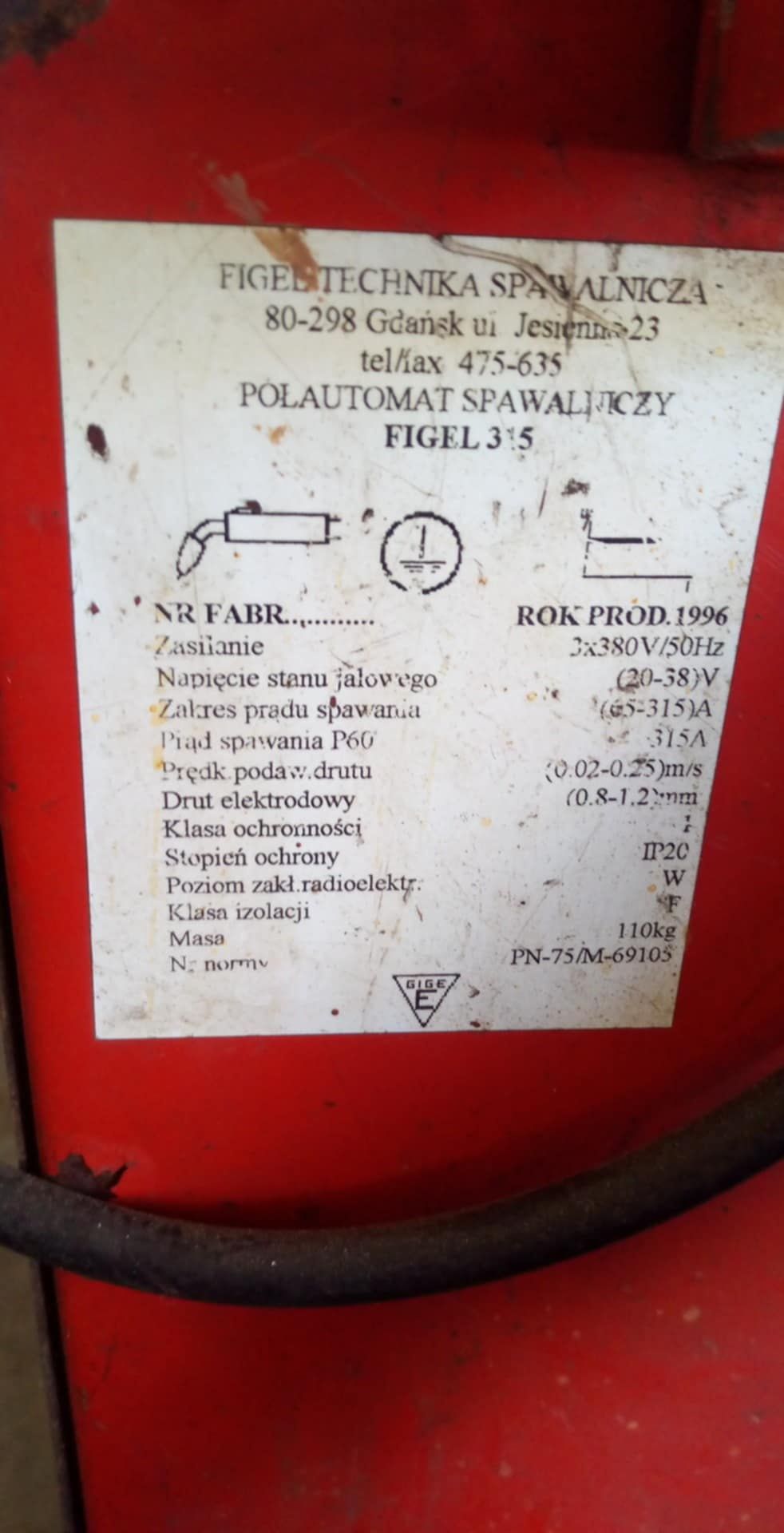 Figel 315 migomat bez elektroniki, podajnik 4 rolkowy