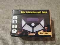 LAMPA SOLARNA 100 LED CZUJNIK ZMIERZCHU I ruchu elewacyjna kinkiet