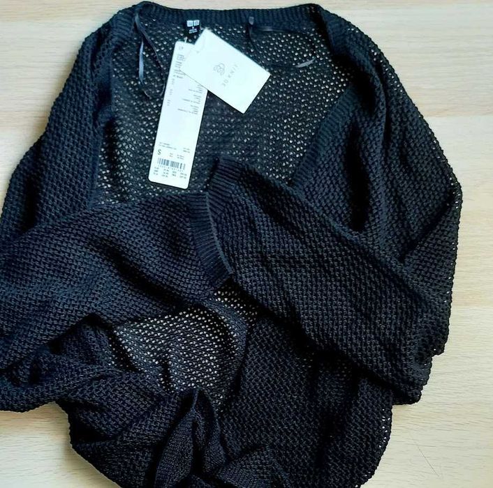 Uniqlo кардиган чорний льон
