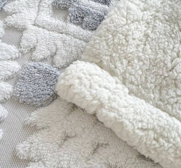 Новый плед двухсторонний евро двойное плюшевое одеяло ЭКО овчина