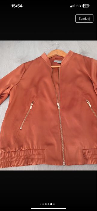 Kurtka bomberka H&M miedziana z polyskiem ..
