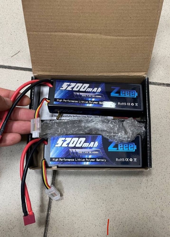 Комплект з 2 LiPo батарей 2s 5200mAh 7.4V для RC моделей