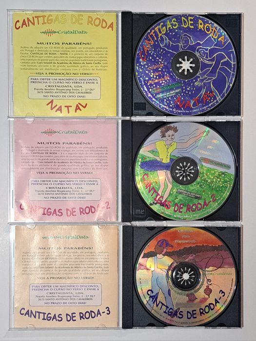 Coleção de 5 cd's de musica infantil - Cantigas de Roda