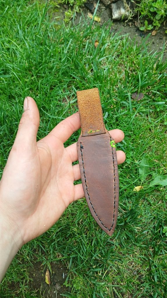 Ręcznie wykuty nóż EDC/ nóż myśliwski/ neonowa rękojeść/ knifemaking