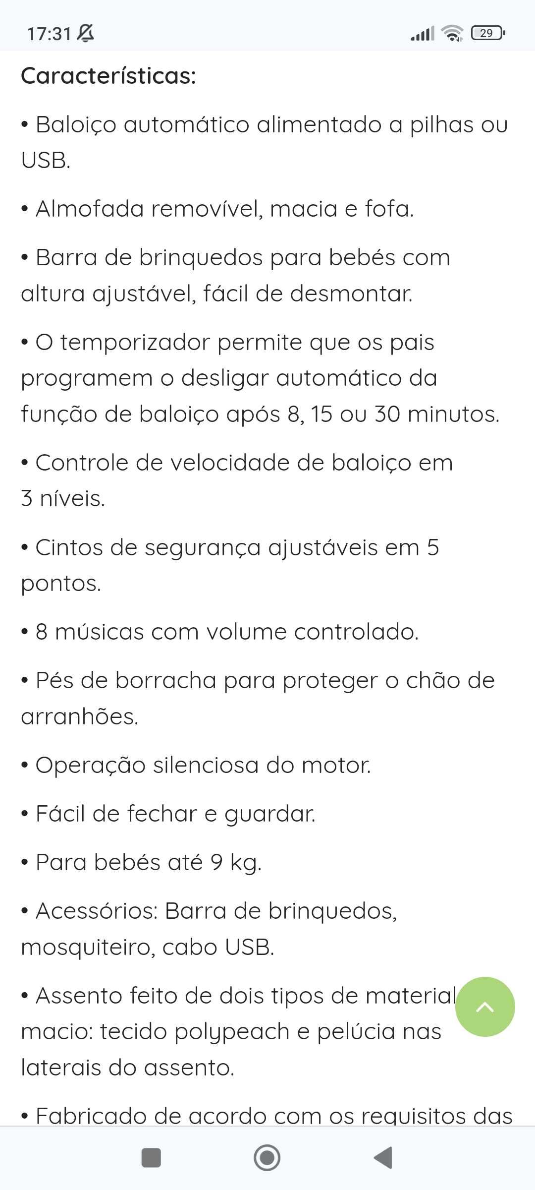 Espreguiçadeira automática