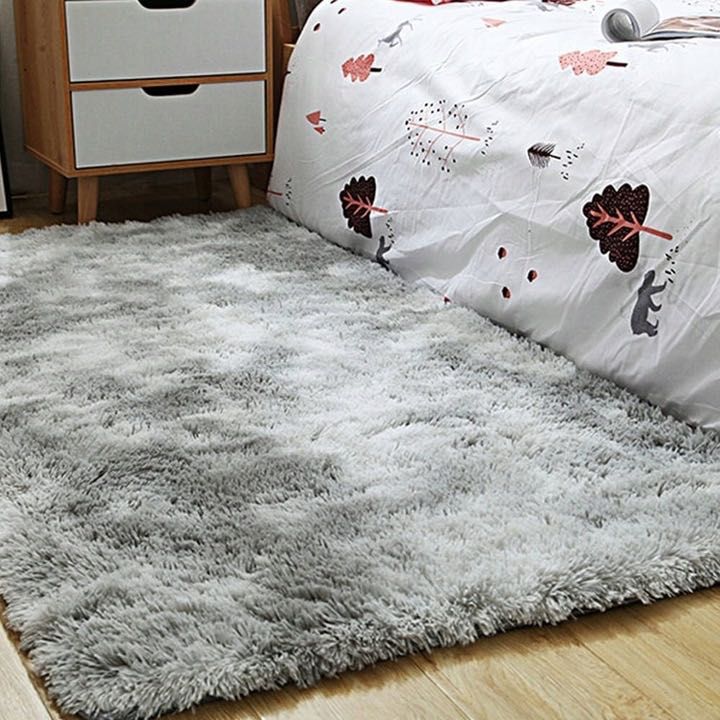 NOWY Dywan Shaggy Ombre Silver - Jasny Szary 160x220 Miękki Puszysty