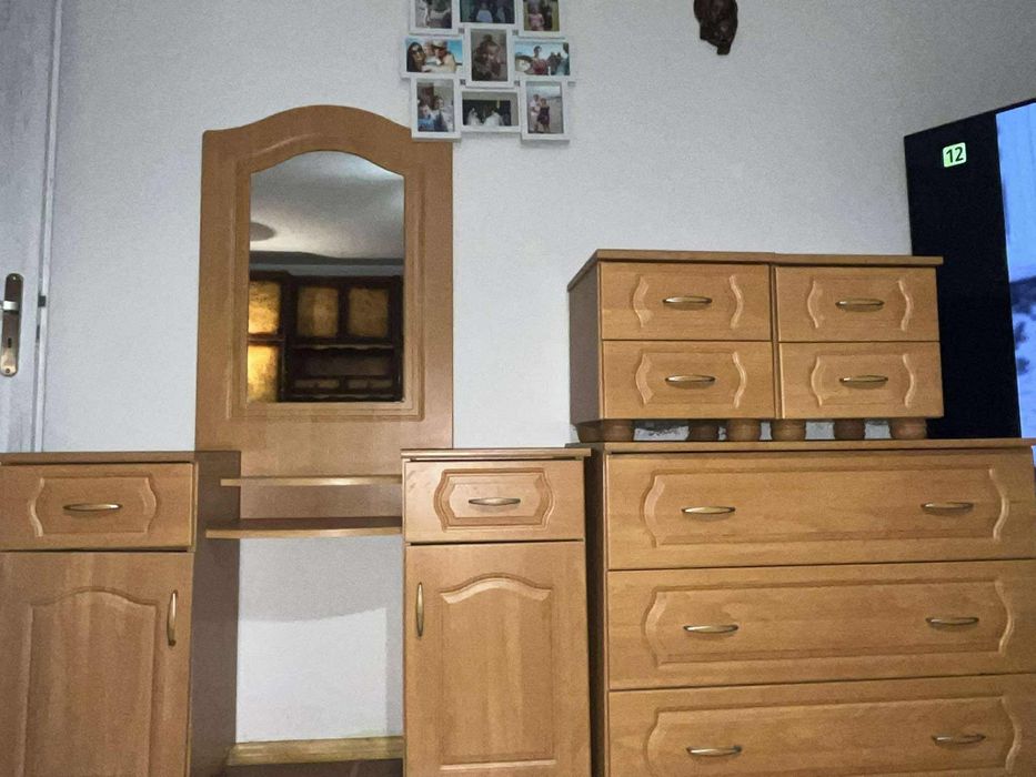Toaletka komoda i 2 szafki nocne drewniane