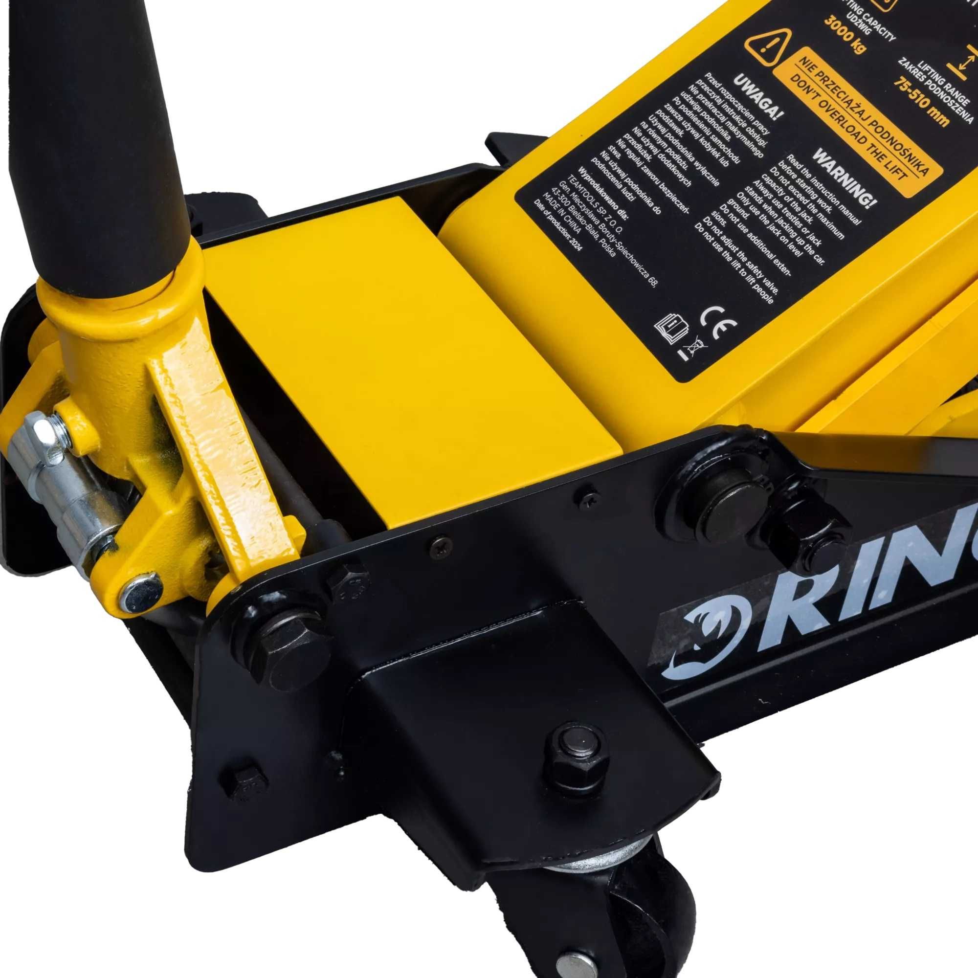 Podnośnik hydrauliczny dwutłokowy Rino JAC30F 3 T niskoprofilowy