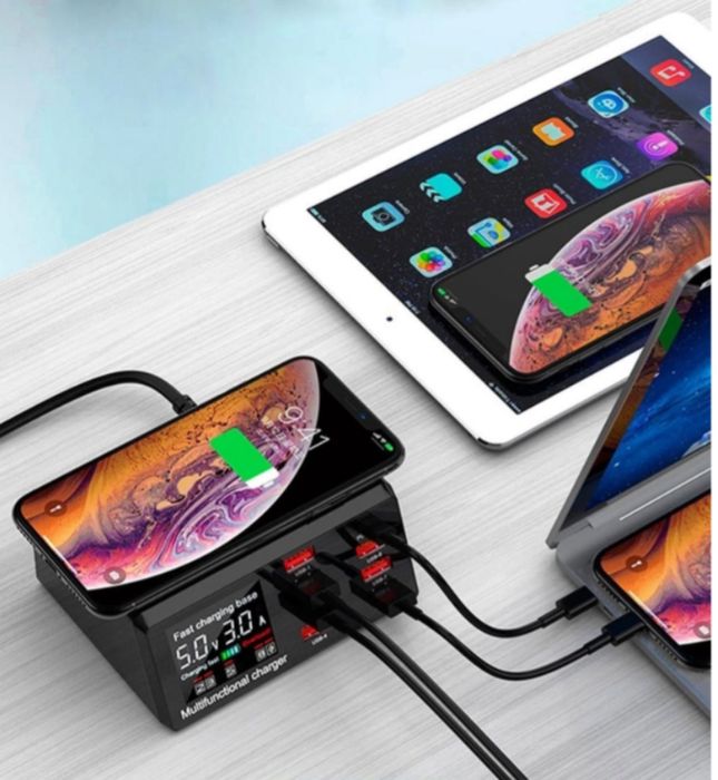 Зарядна станція wlx-9x 100w з бездротовою зарядкою