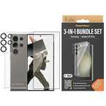 Zestaw PanzerGlass Bundle 3in1 etui przezroczyste + folia + osłona apa