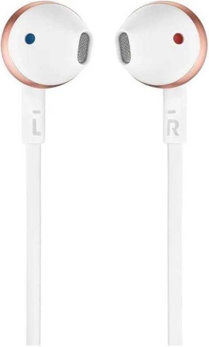 Nowe Słuchawki JBL Tune 205 – Przewodowe, Biało-Różowe