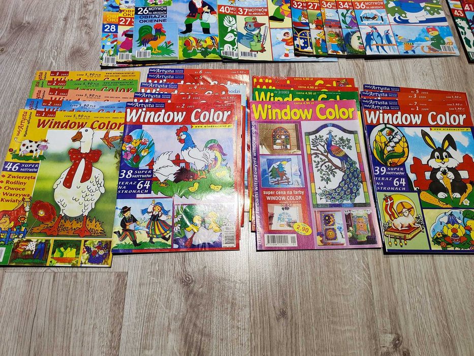 61 szt. Mały Artysta Window Color Hobby gazetka czasopismo dekoracje