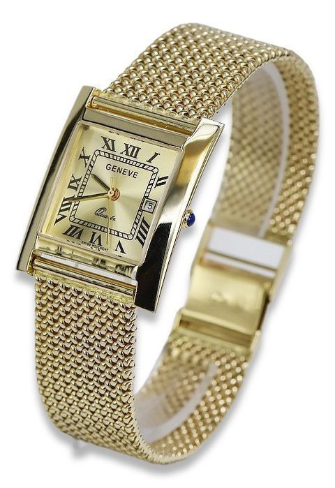 Złoty zegarek 14k 585 męski Geneve mw009y&mbw014y Warszawa