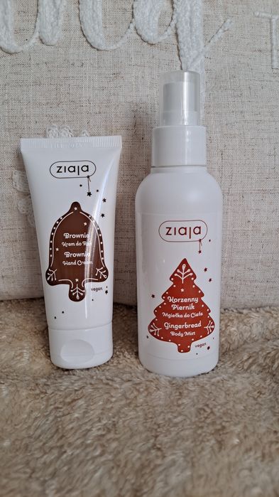 Zestaw Ziaja Krem do rąk Brownie, Mgiełka do ciała Korzenny Piernik