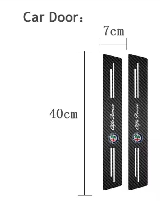 Adesivos de carbono, ângulo de porta alfa romeo