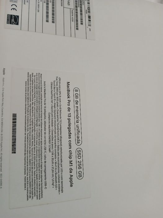 Macbook pro M1 SSD 256 e 8Gb de memória Unificada