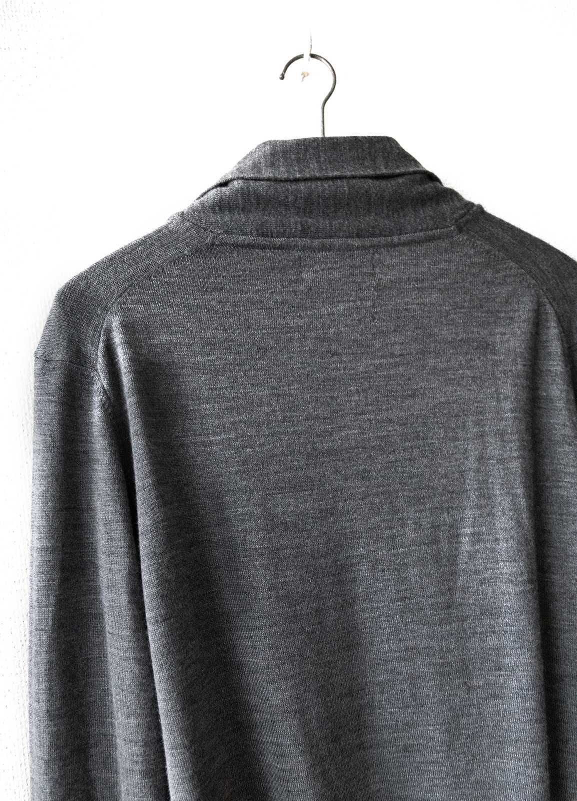 M&S Szary kardigan z mieszanki wełny merinon