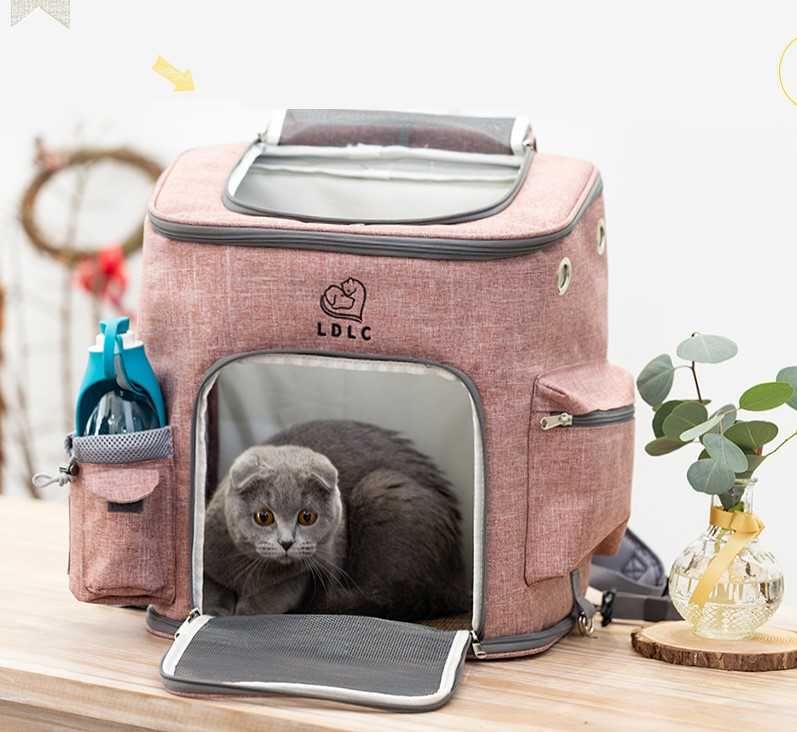 PLECAK TRANSPORTER torba dla kota psa szara duża