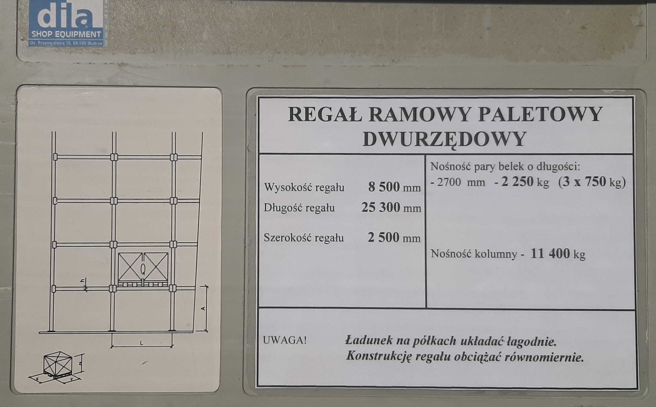 Regały magazynowe wysokiego składowania paletowe