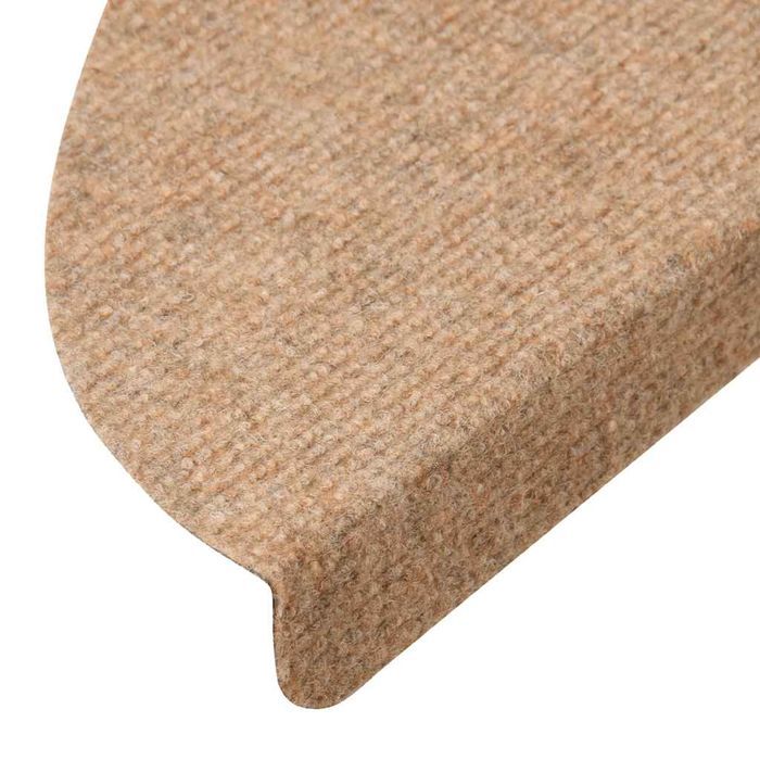 vidaXL Samoprzylepne nakładki na schody, 15 szt., 56x17x3 cm, beżowe