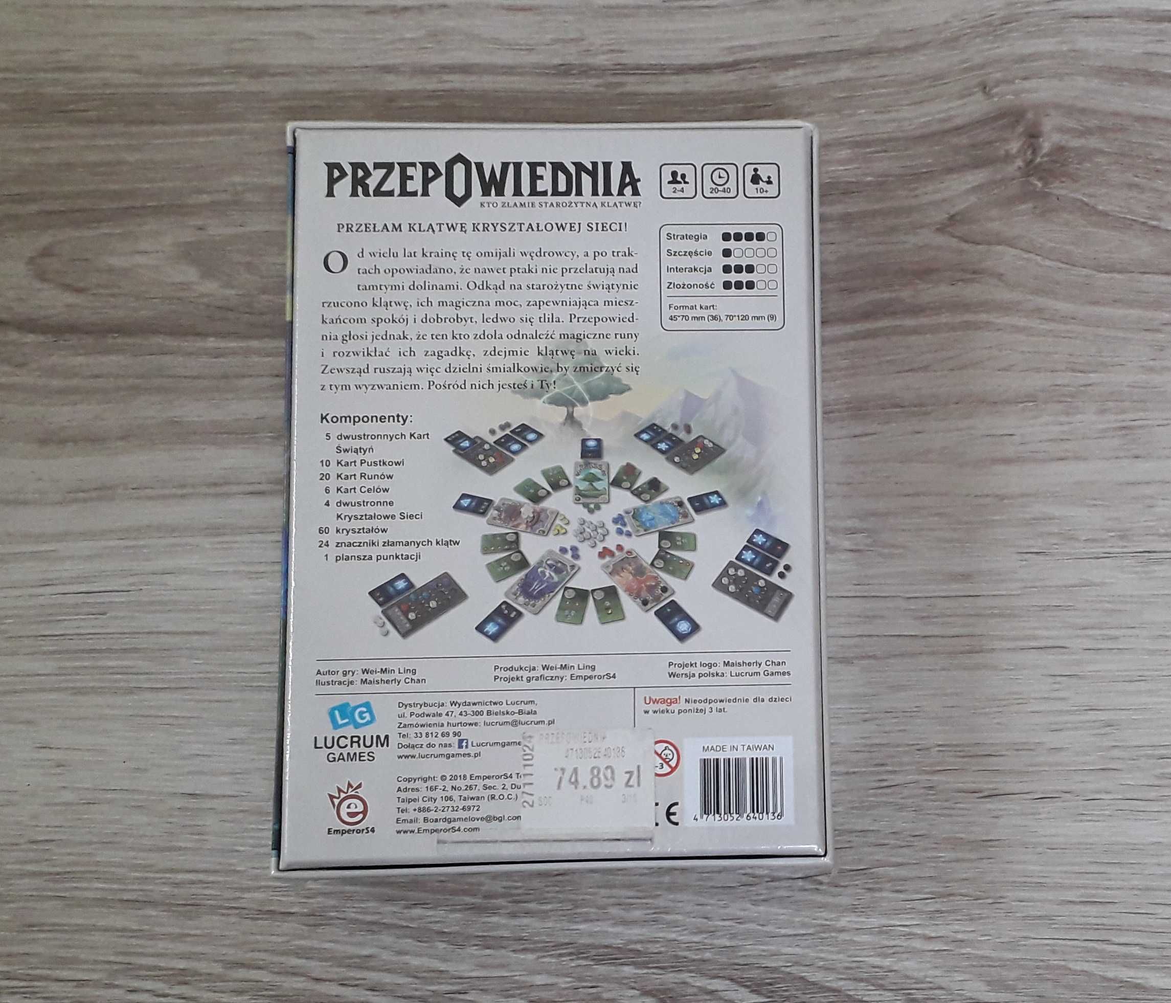 Przepowiednia, gra planszowa, nowa, w folii