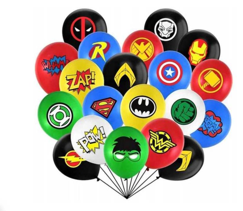 AVENGERS balony gumowe z nadrukiem 15 szt. mix