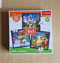 Puzzle Trefl 3 in 1 44 Cats nr 34865