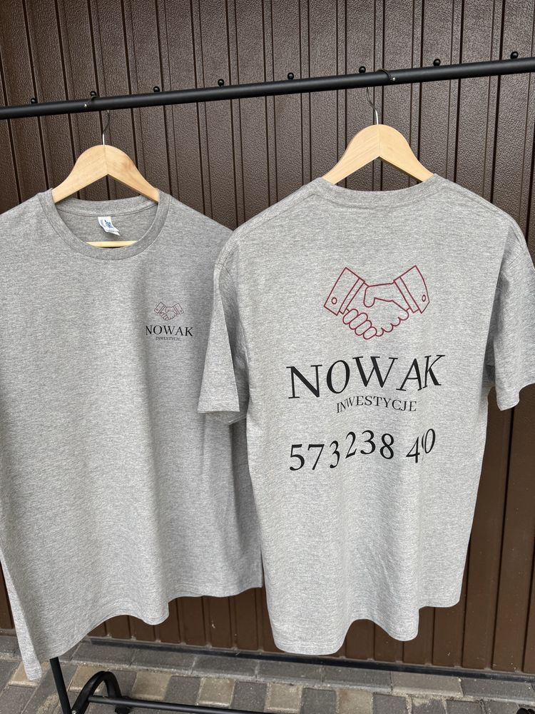 Koszulka z własnym LOGO | Nadruk PRZÓD + TYŁ | Personalizowana