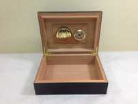 Humidor drewniany na cygara, higrometr, nawilżacz, biżuteria, monety,
