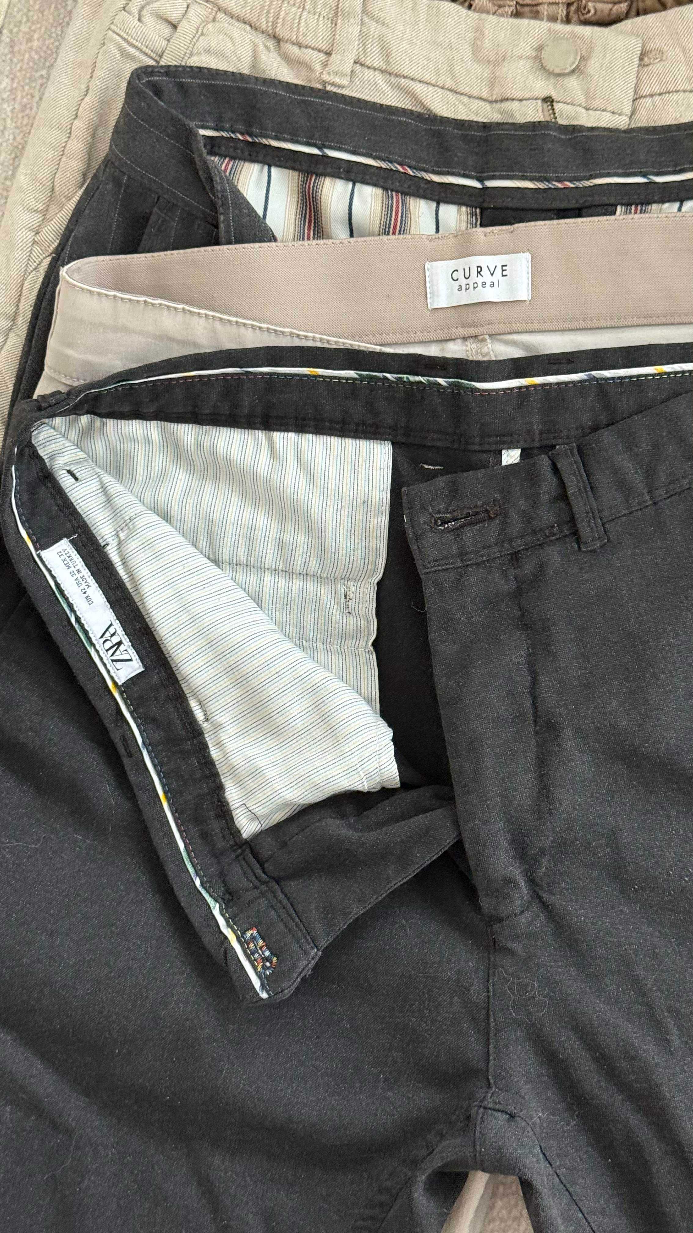 Spodnie CURVE, ZARA, BYTOM, Reserved (6 sztuk]