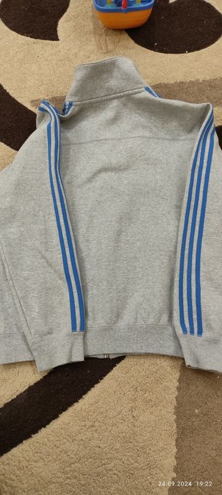 Світшот олімпійка худі кофта на замку утеплена adidas оригінал L