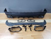 Диффузор+насадками mercedes GLB-Class X247 19-22 45 AMG насадки Black