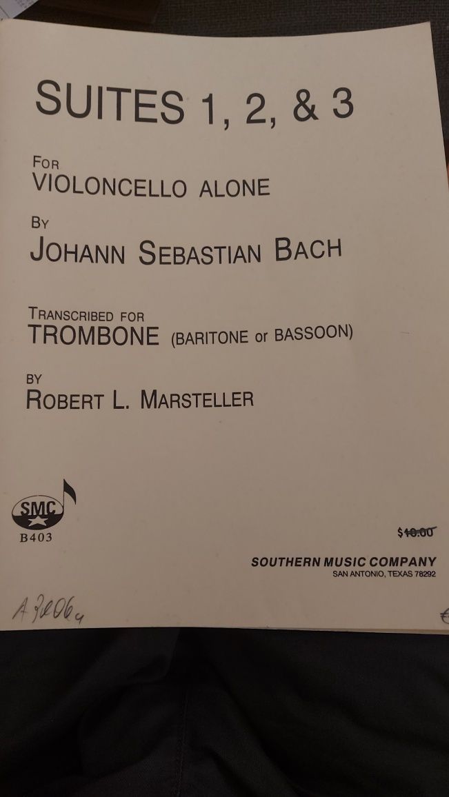 Suites 1, 2 & 3 de  Johann Sebastian Bach para trombone