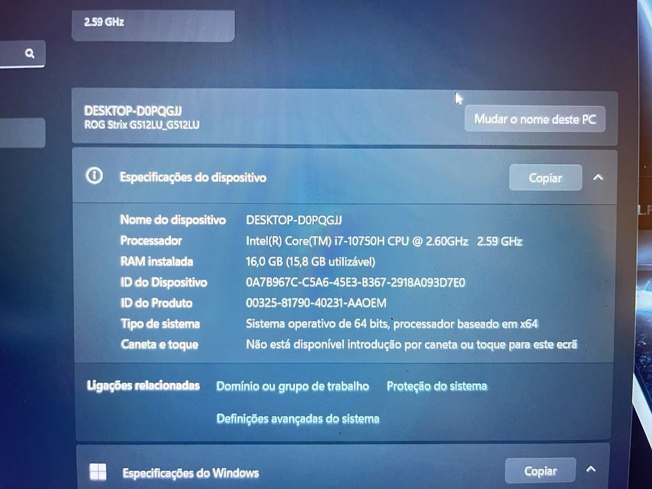 Vendo portatil Asus Rog Strix g15
