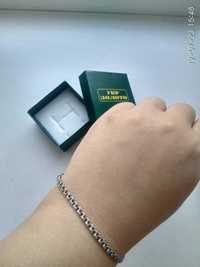 продам серебряный женский браслет бисмарк 925 19 см