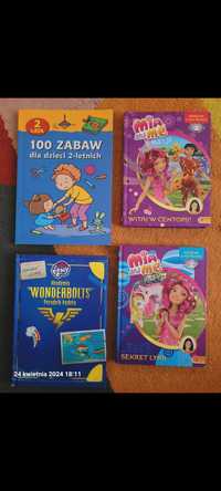 4 książki Mia and Me DVD,100 zabaw,Akademia Wonderbolts