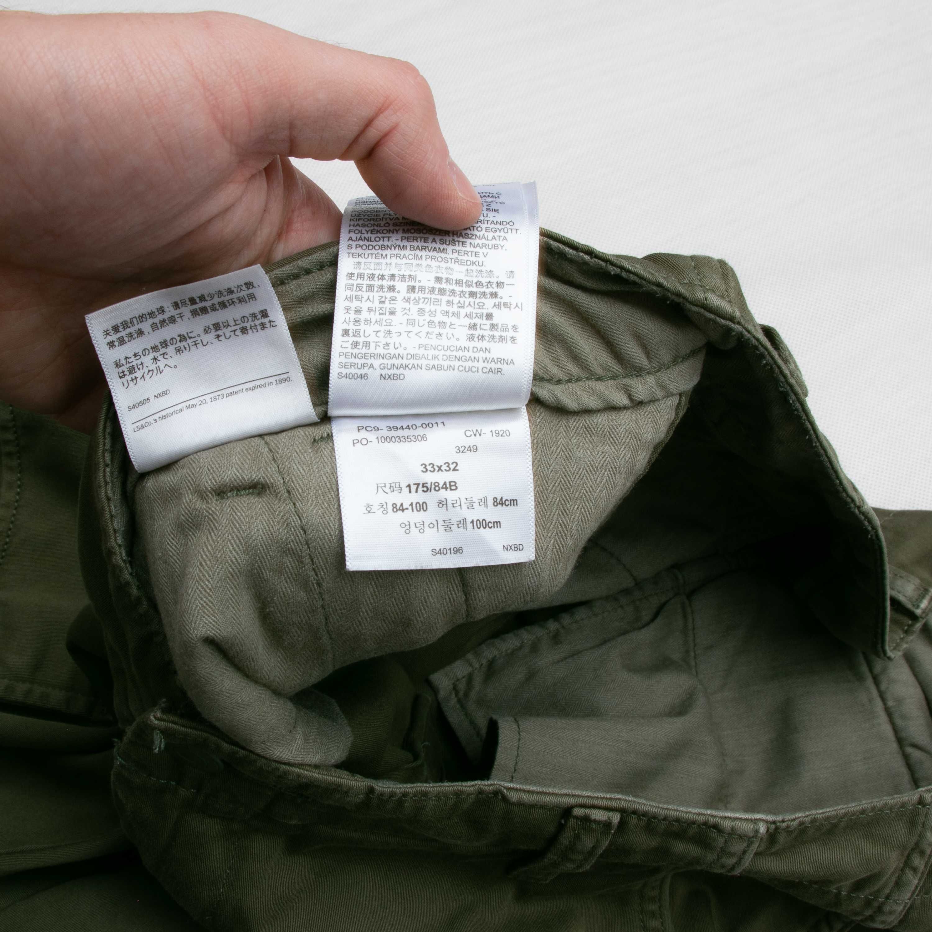 Levis XX cargo spodnie cargo slim 33/32us khaki