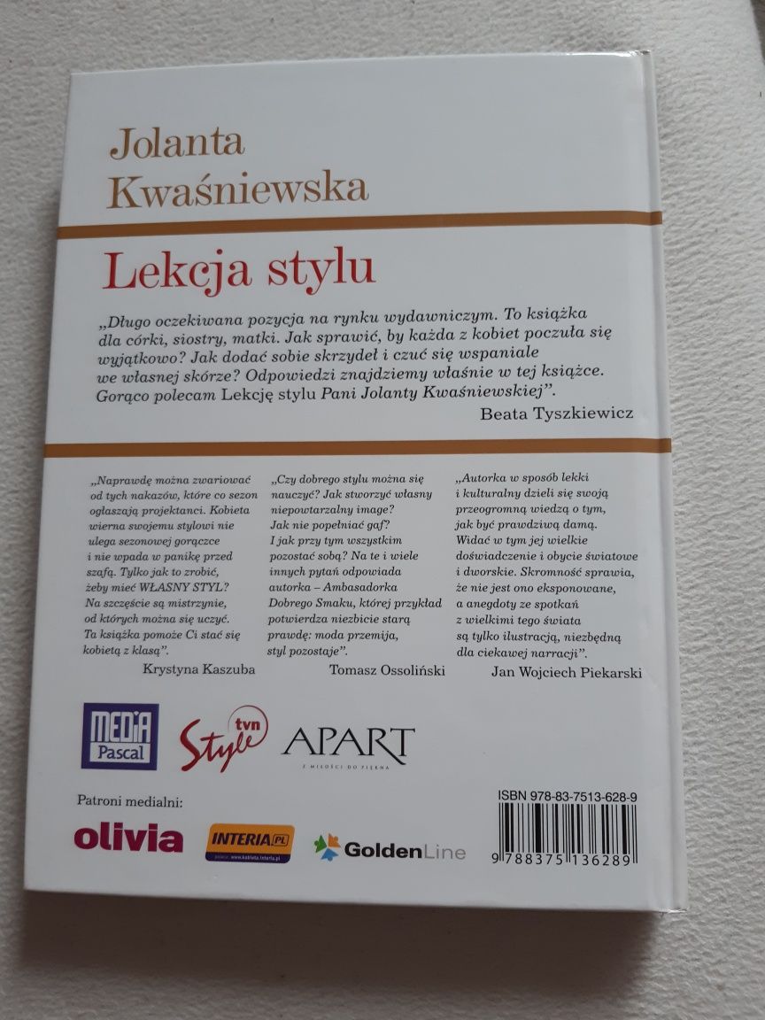 książka Lekcja Stylu J. Kwaśniewska