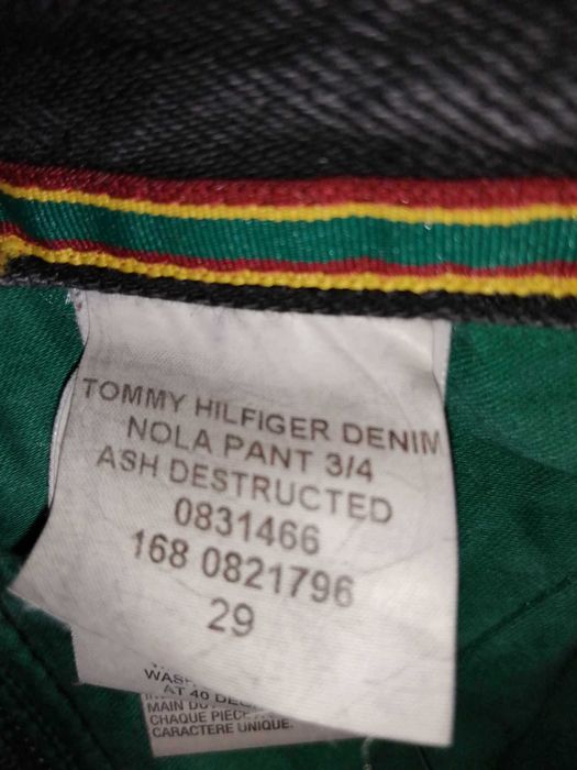 TOMMY HILFIGER Denim Nola Spodnie 3/4 Damskie 29 Oryginalne Rybaczki