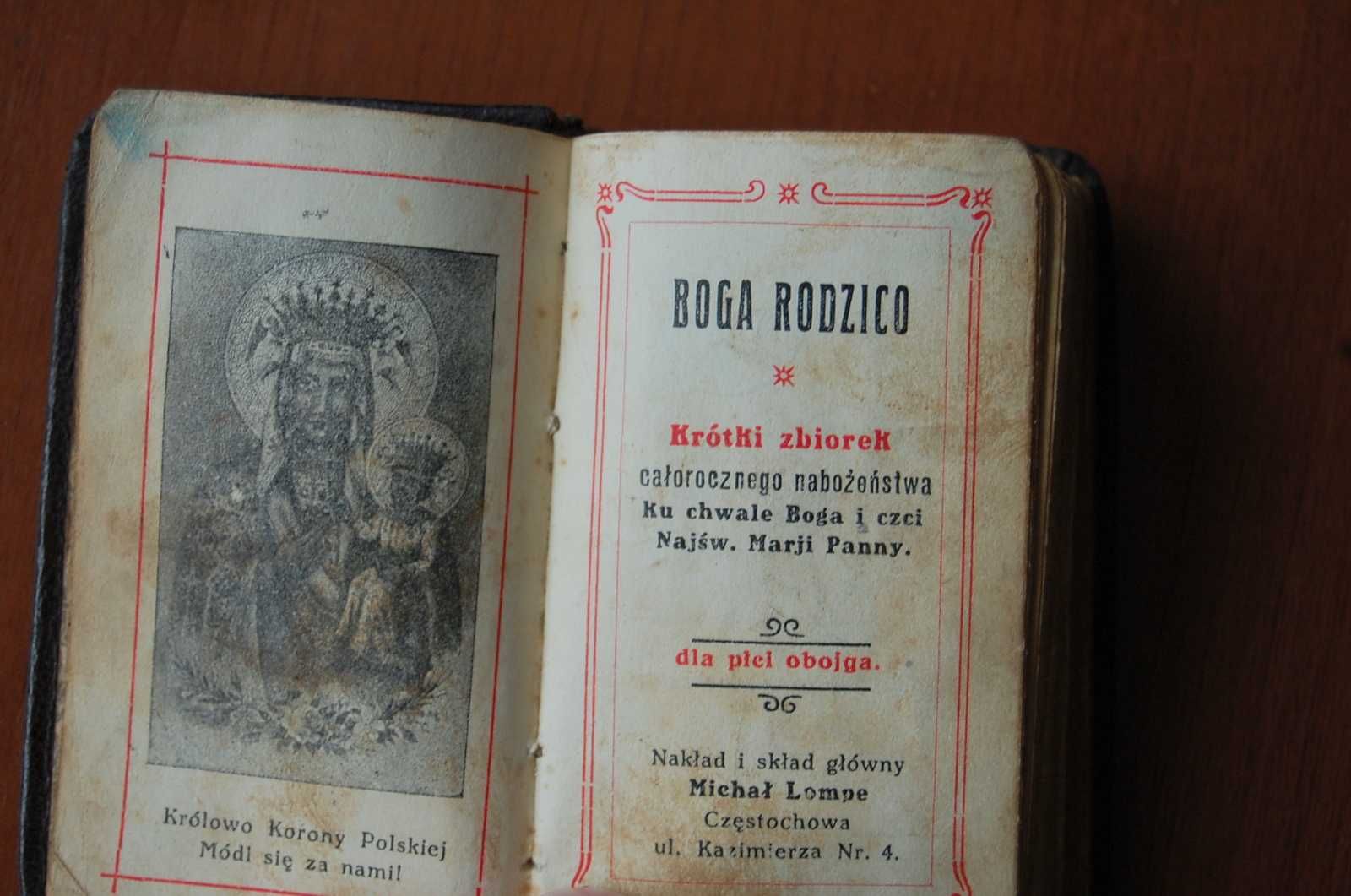 Stary, 100 - letni modlitewnik. Książeczka do nabożeństwa Boga Rodzico