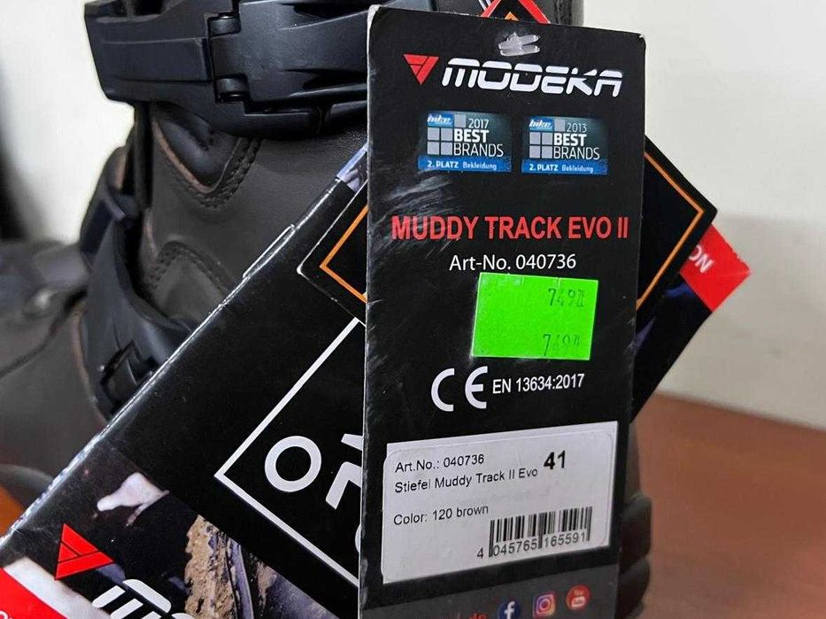 Buty motocyklowe męskie MODEKA MUDDY TRACK EVO II rozmiar 41 brązowe