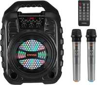 EARISE T26 Pro głośnik do karaoke z 2 bezprzewodowymi mikrofonami