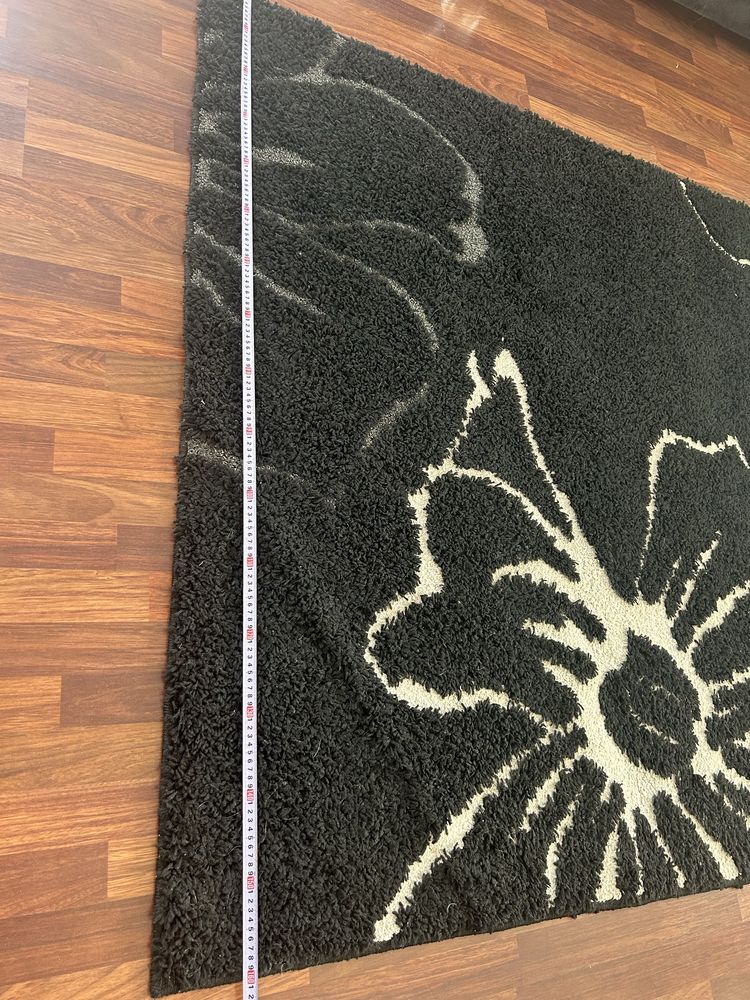 Dywan Komfort czarno biały 220x160
