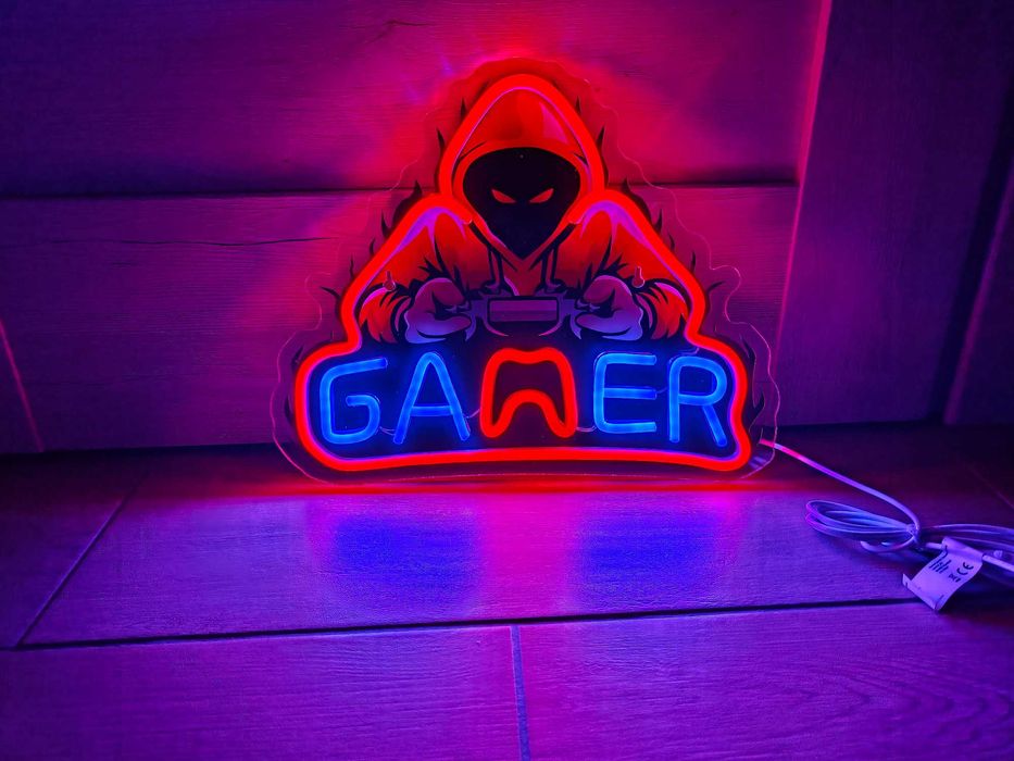 Neon GAMER napis LED