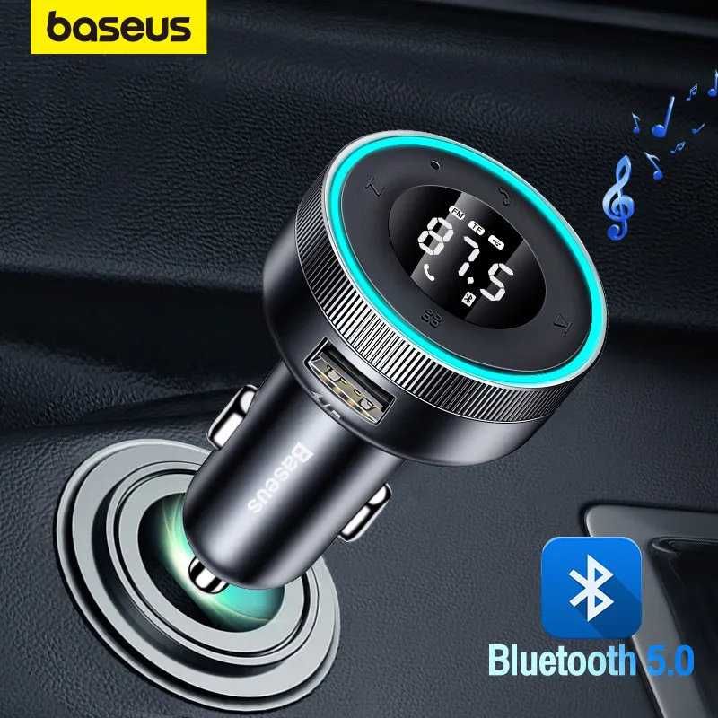 Adapter Baseus FM nadajnik Bluetooth do auta MP3 ładowarka samochodowa