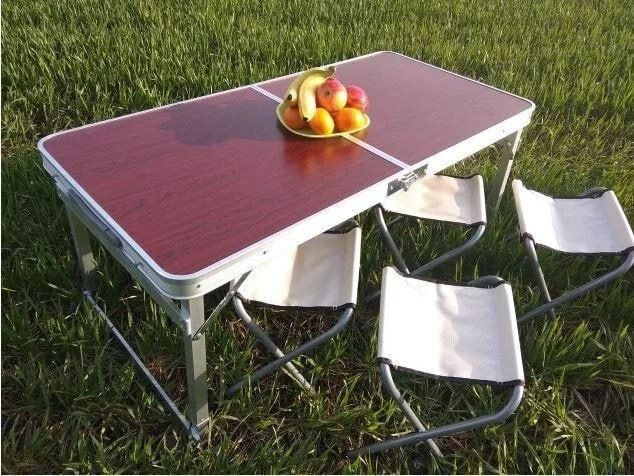 Розкладний стіл для пікніка+4 стільці,туристичний столик-валіза,новий