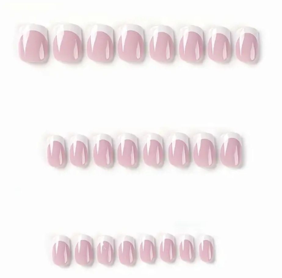Paznokcie łatwe w użyciu french manicure delikatny do przyklejania