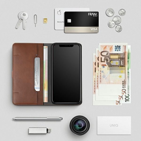 Uniq Etui Book Journa Iphone 12 Pro Max 6,7" Szary/Dark Grey