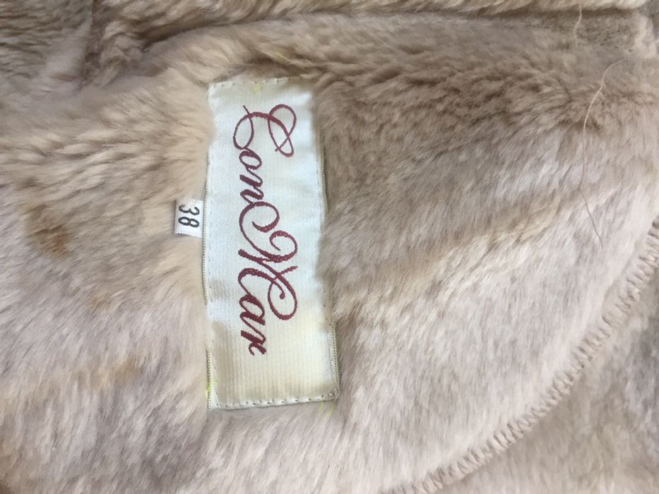 Kożuch firmy ConMar efektowny ekologiczny z kapturem M/38/salon 349zł